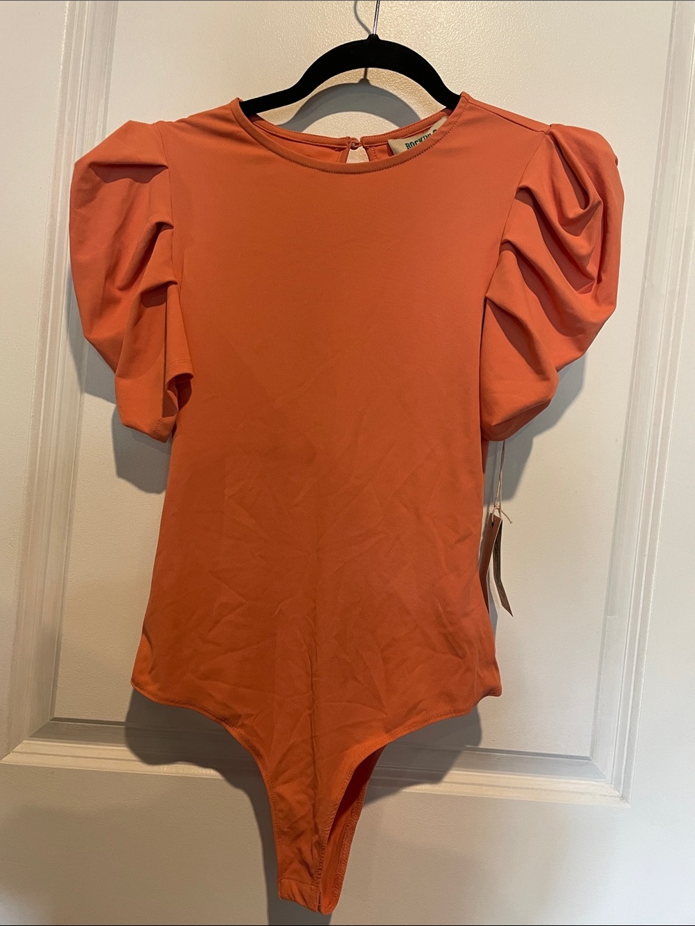 Puff Sleeve Coral Bodysuit